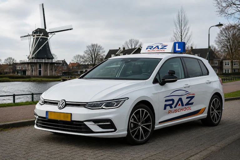Schakelauto van RAZ Rijschool voor rijlessen in Amsterdam en Noord-Holland